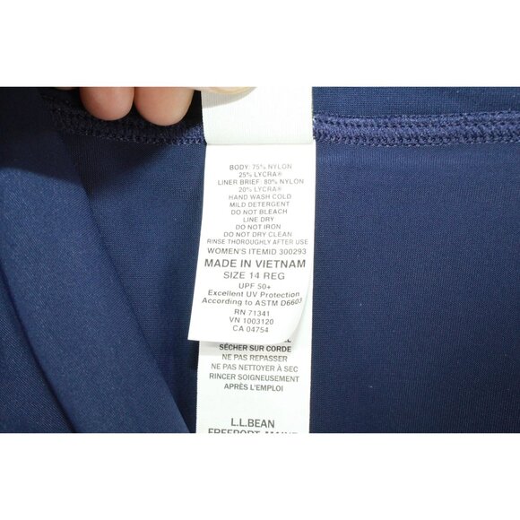 LL Bean Shaping Swimwear Swim Skirt Darkest Navy Size 14 - Picture 8 of 11